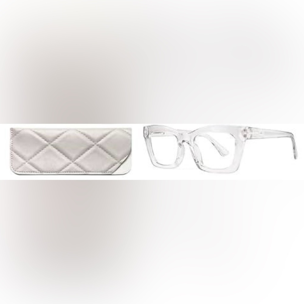 Clear Transparent Glasses Frame (1.25 Blue light Readers)